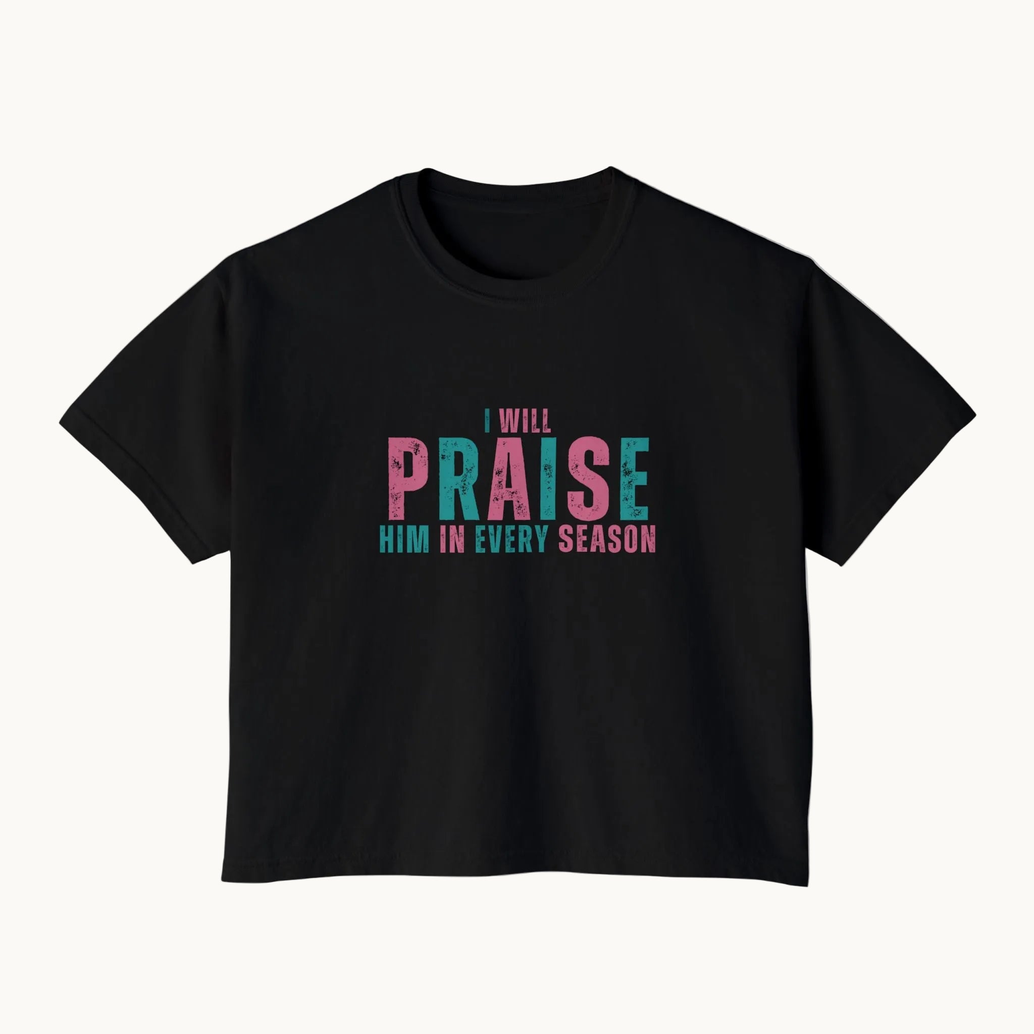 I Will Praise Him in Every Season Boxy Tee
