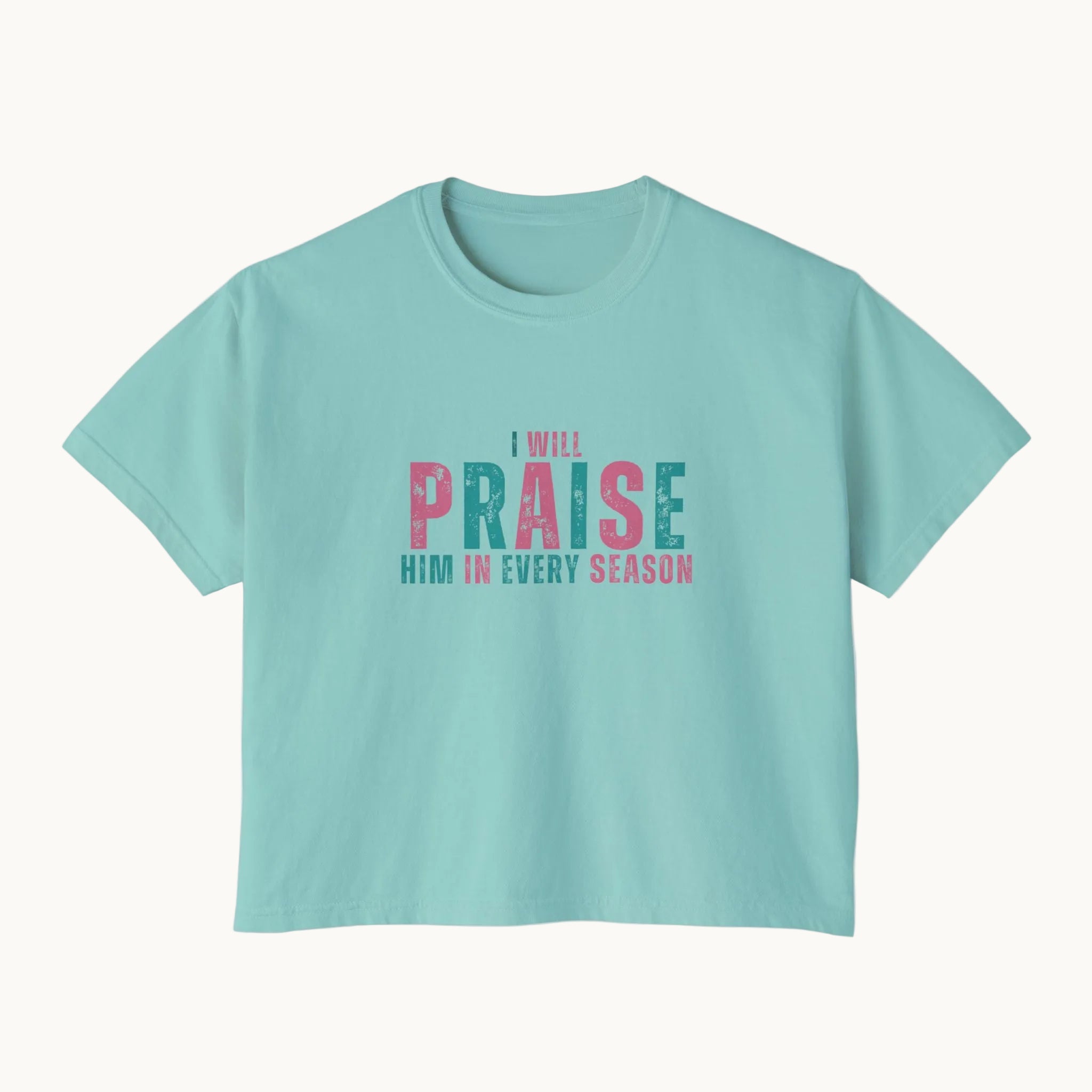 I Will Praise Him in Every Season Boxy Tee