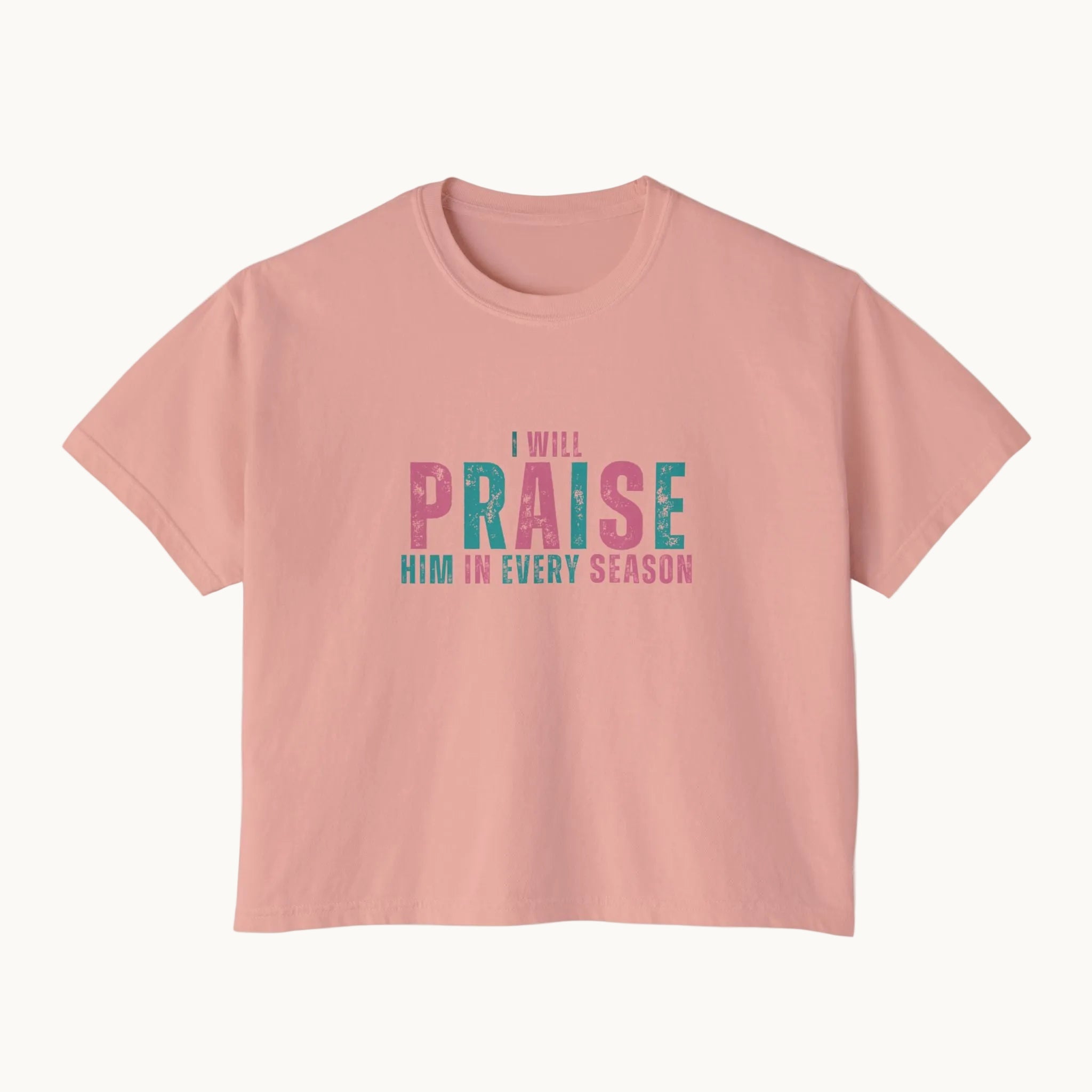 I Will Praise Him in Every Season Boxy Tee